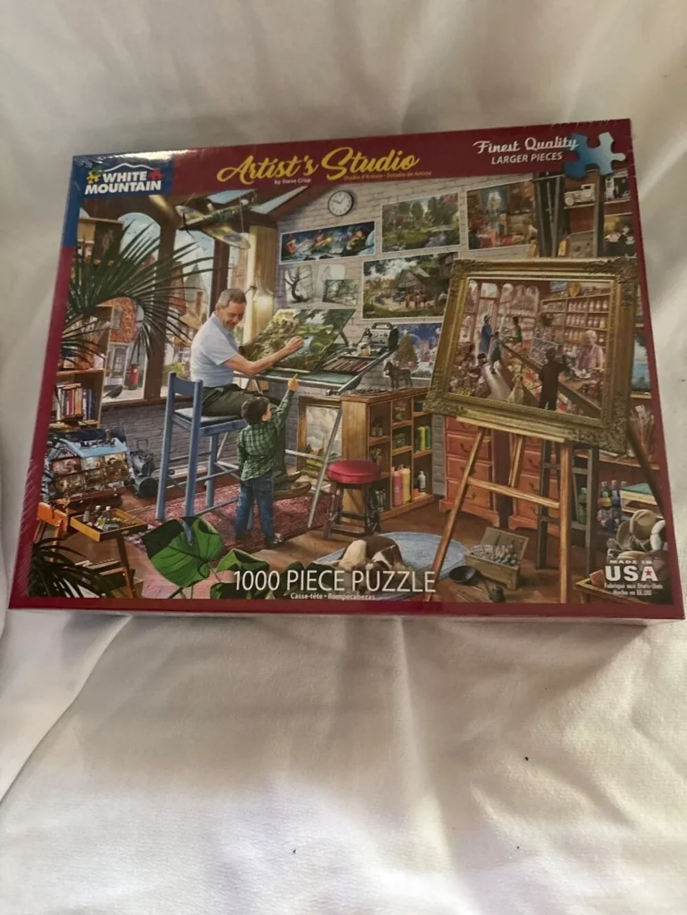 Artists Studio 1000 Piece Puzzle By White Mountain - Large Pieces Made In USA